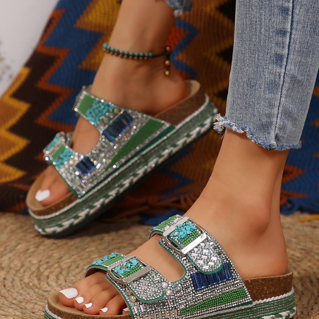 IVORIA CrystalCove Luxe Platform Sandals