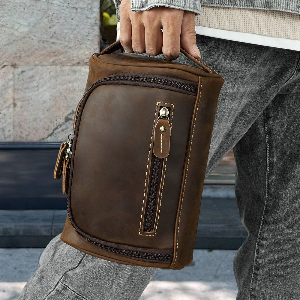 IVORIA Nomad Vintage Leather Travel Organizer