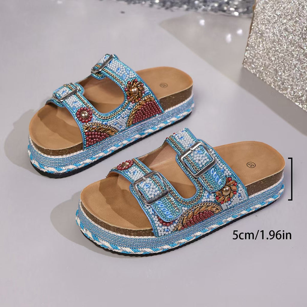 IVORIA CrystalCove Luxe Platform Sandals