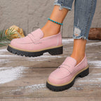 IVORIA Blush Edge Platform Loafers