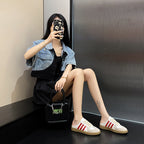 IVORIA StrideMuse Retro Slip-On Sneaker Mules
