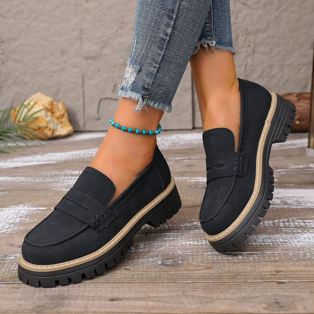 IVORIA Blush Edge Platform Loafers