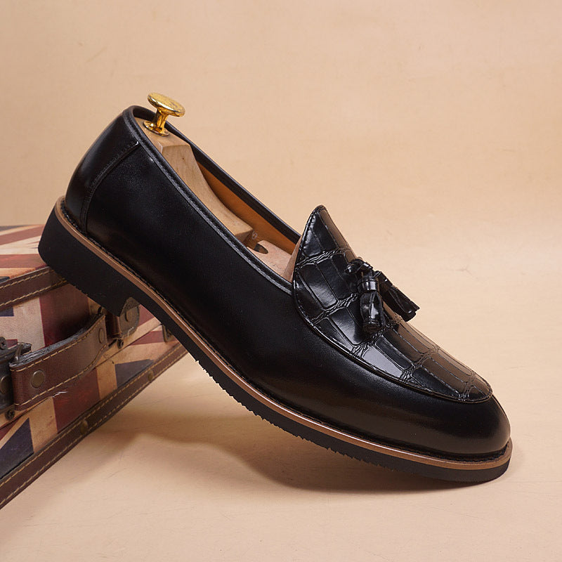 IVORIA CrocEleve Leather Classic Loafers