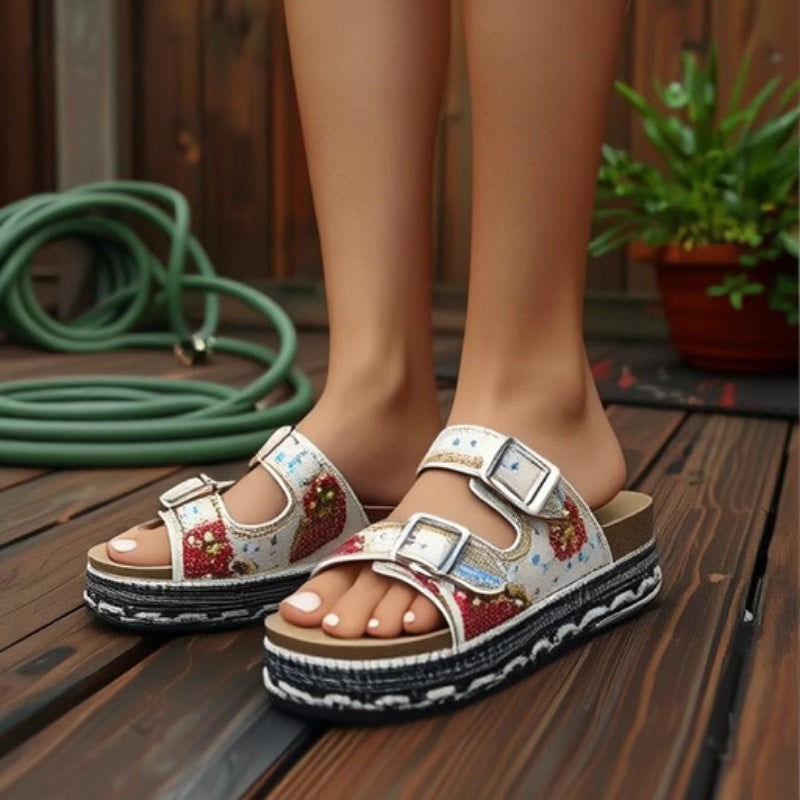 IVORIA CrystalCove Luxe Platform Sandals