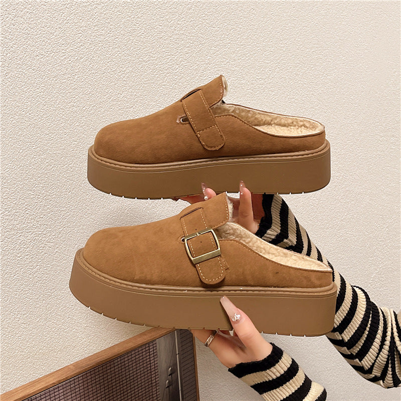 IVORIA CozyRise Retro Platform Clogs