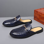 IVORIA WeaveLux Leather Slip-On Mule Loafers