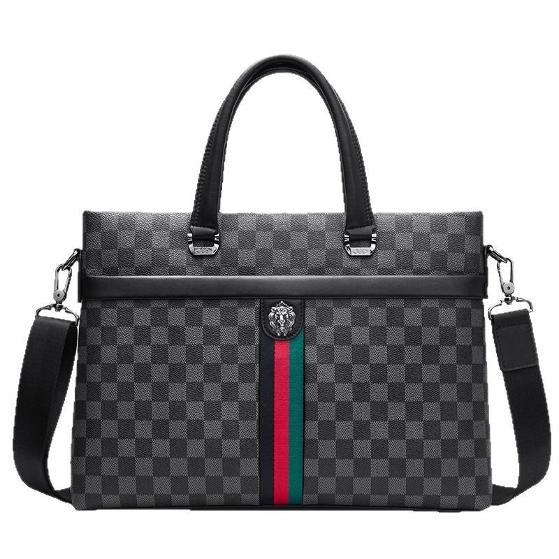 IVORIA Regent Executive Plaid Laptop Briefcase