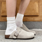 IVORIA TerraVelvet Leather Cork Clogs