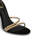 IVORIA Serpentina Crystal Wrap Heels