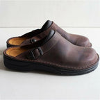 IVORIA Square-Toe Slip-On Sandals