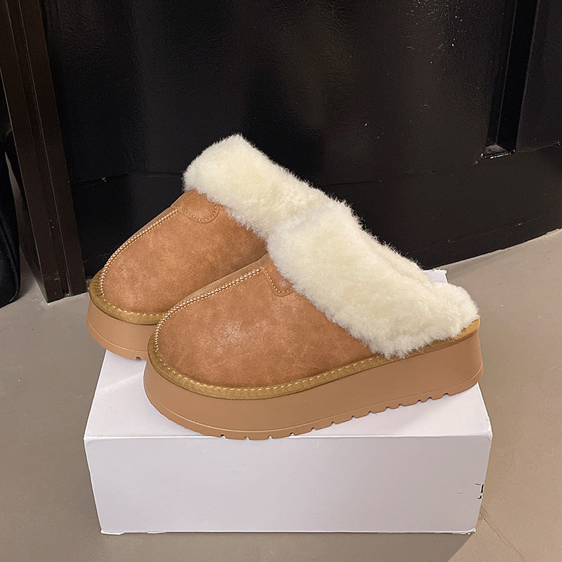 IVORIA CloudWarm Suede Platform Clogs