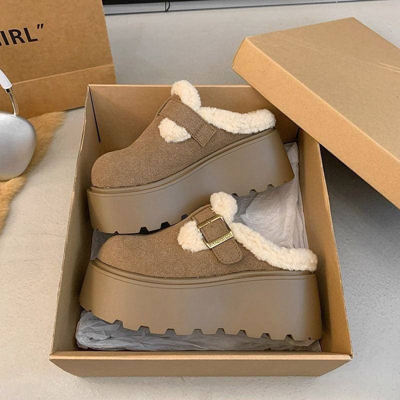 IVORIA Elevate Fleece Platform Clogs