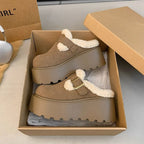 IVORIA Elevate Fleece Platform Clogs