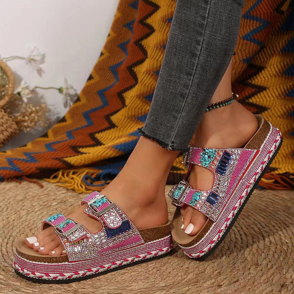 IVORIA CrystalCove Luxe Platform Sandals