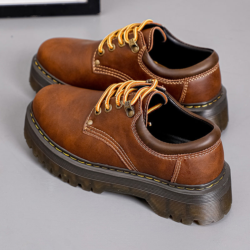 IVORIA Kingston Retro Platform Leather Shoes