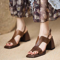 IVORIA Aurelia Block-Heel Sandals