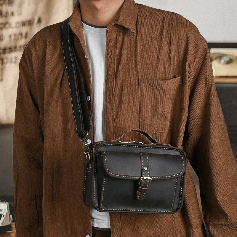 IVORIA Lockwood Vintage Leather Crossbody Bag