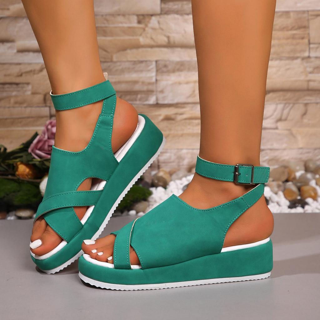 IVORIA Eleve Platform Buckle Sandals