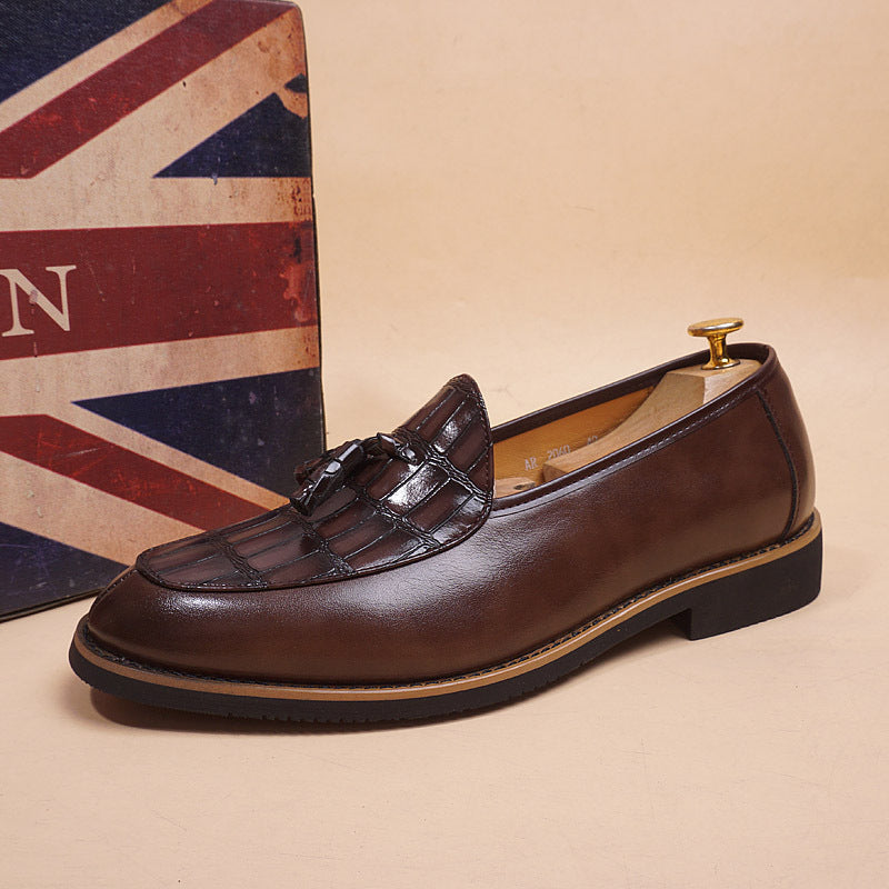 IVORIA CrocEleve Leather Classic Loafers
