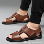 IVORIA Roman Edge Cowhide Leather Sandals