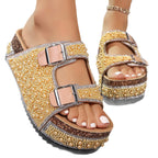 IVORIA GlamAura Pearl Platform Sandals