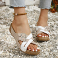 IVORIA Solara Cross-Strap Comfort Slides