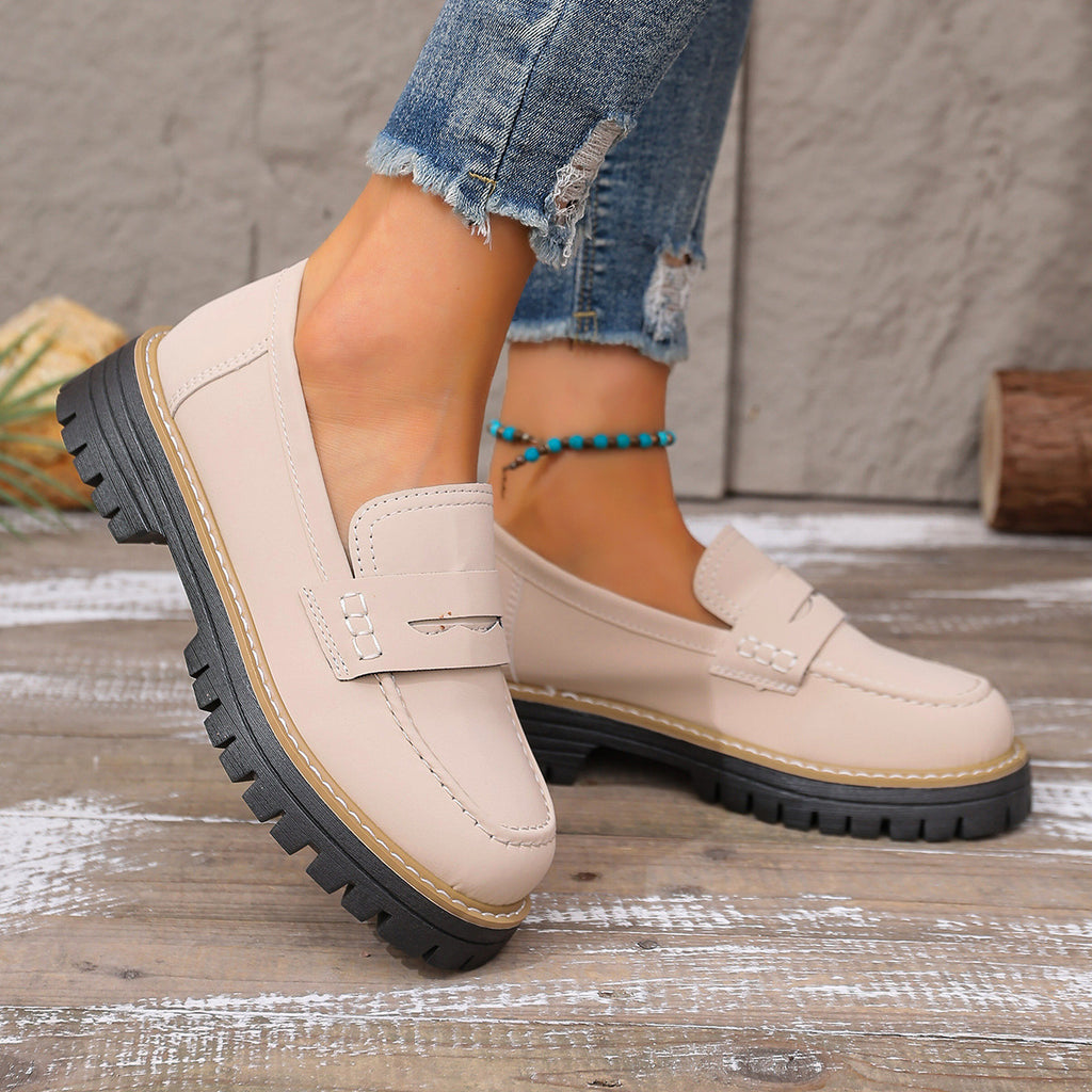 IVORIA Blush Edge Platform Loafers