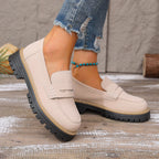 IVORIA Blush Edge Platform Loafers