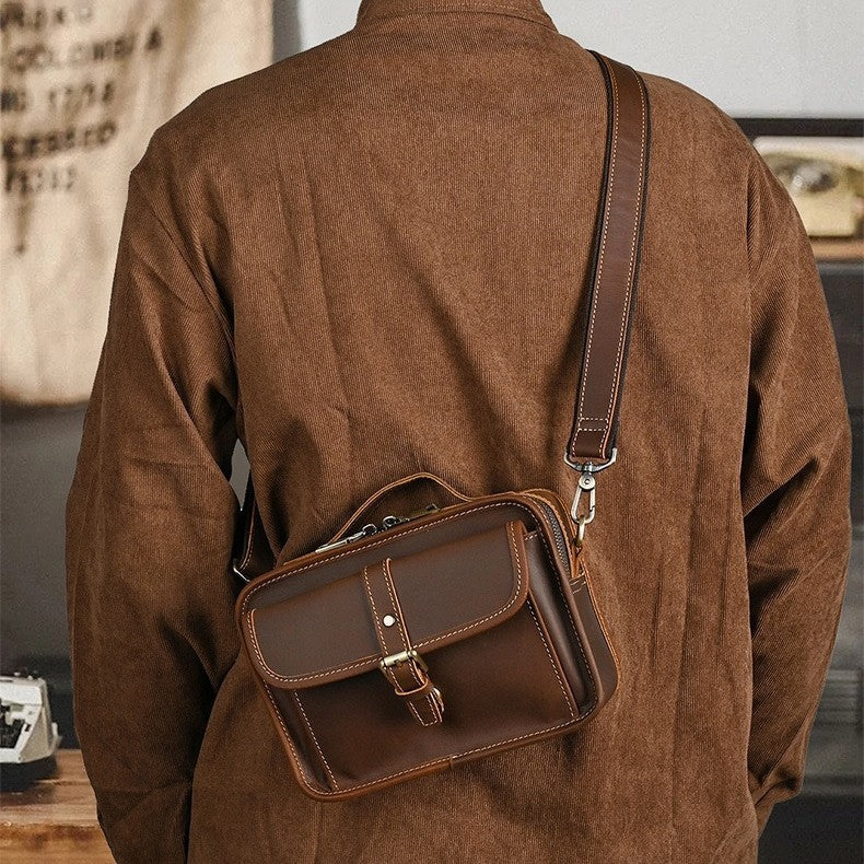 IVORIA Lockwood Vintage Leather Crossbody Bag