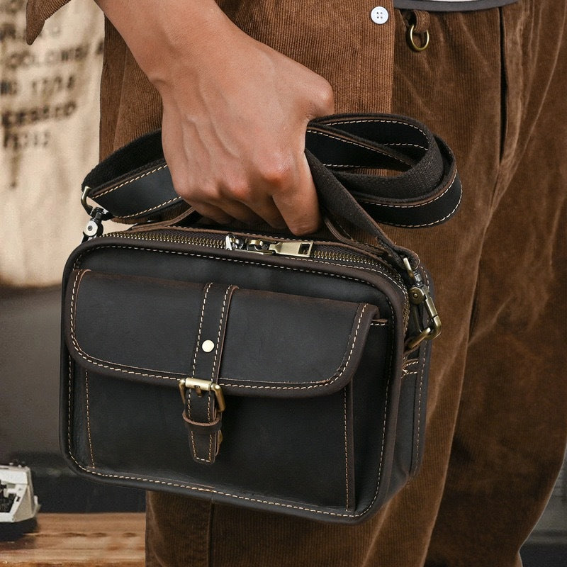 IVORIA Lockwood Vintage Leather Crossbody Bag