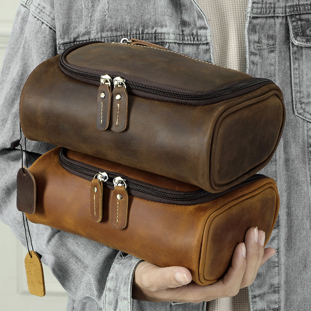 IVORIA Nomad Vintage Leather Travel Organizer