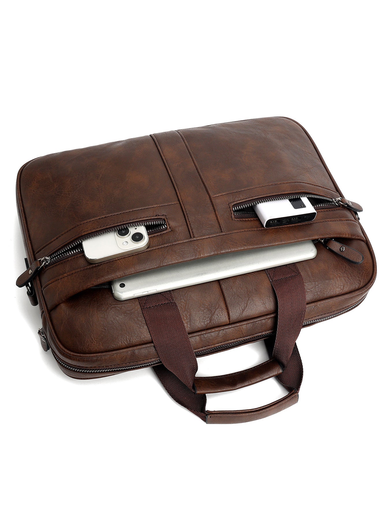 IVORIA Heritage Vintage Leather Executive Laptop Briefcase