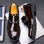 IVORIA Aurelius Patent Derby Loafers