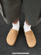 IVORIA TerraVelvet Leather Cork Clogs