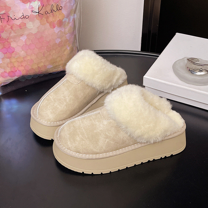 IVORIA CloudWarm Suede Platform Clogs