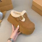 IVORIA Elevate Fleece Platform Clogs