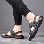 IVORIA Men DriftLuxe Leather Drive Sandals