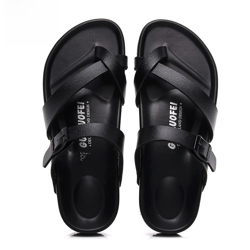 IVORIA CalmStep Leather Cork Slides