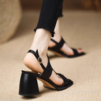 IVORIA Aurelia Block-Heel Sandals