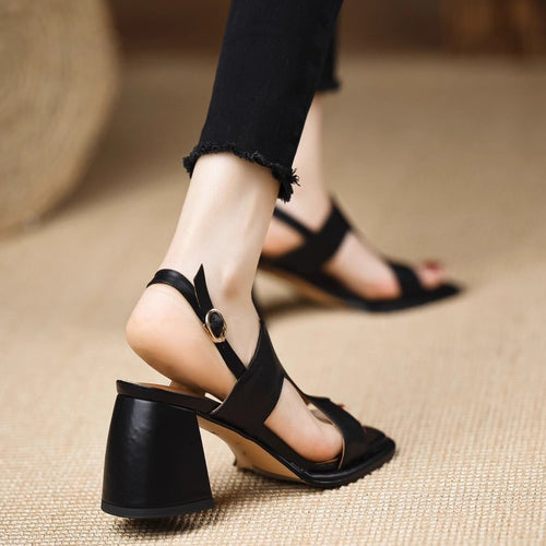 IVORIA Aurelia Block-Heel Sandals