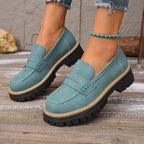 IVORIA Blush Edge Platform Loafers