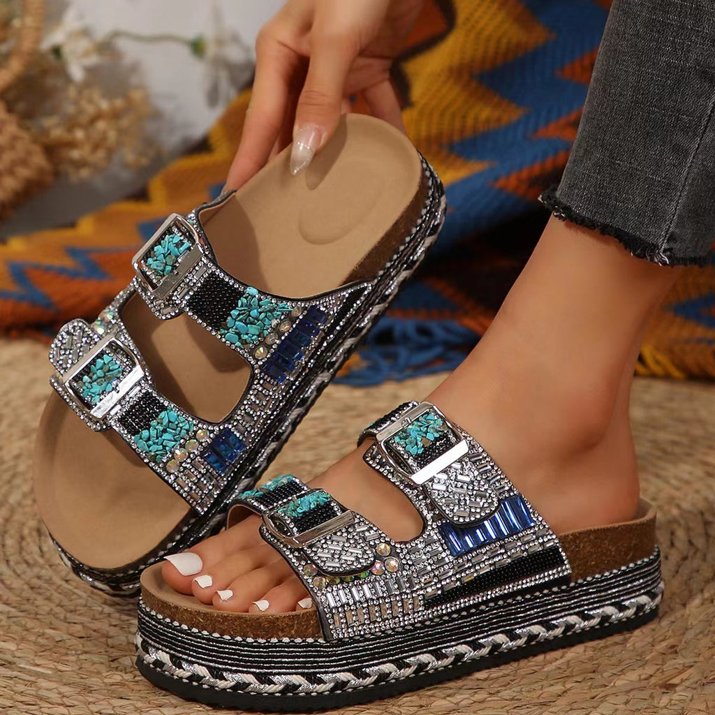 IVORIA CrystalCove Luxe Platform Sandals