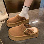 IVORIA FrostLift Retro Fleece Mule Clogs