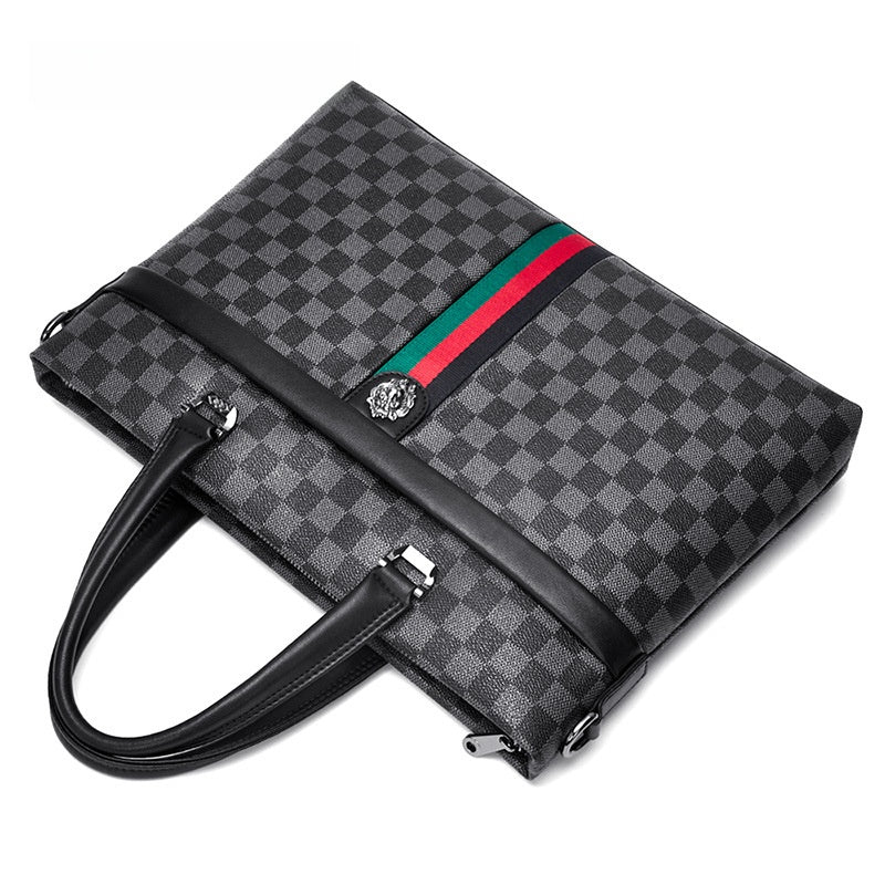 IVORIA Regent Executive Plaid Laptop Briefcase