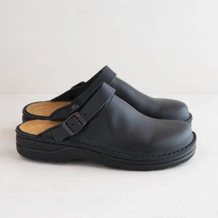 IVORIA Square-Toe Slip-On Sandals