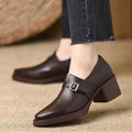 IVORIA Elysse Retro Block Heel Loafers